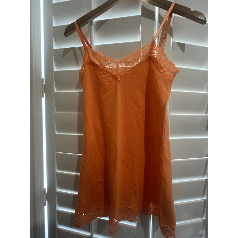 Y2K Nobo‎ Babydoll Tank Top Cami Lace Trim Junior Size 11-14 Layering Festival
